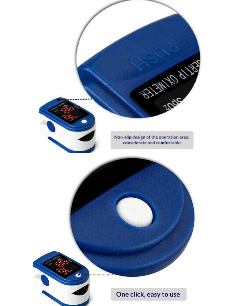 Contec CMS50DL Fingertip Pulse Oximeter, Blood Oxygen Saturation Monitor (SpO2) with Pulse Rate Measurements and Bar Graph, Digital LED Display, Blue Contec CMS50DL Fingertip Pulse Oximeter, Blood Oxygen Saturation Monitor (SpO2) with Pulse Rate Measurements and Bar Graph, Digital LED Display, Blue